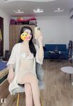 Em Quỳnh  dâm đãng show mu và quần lót dính đầy nước lồn